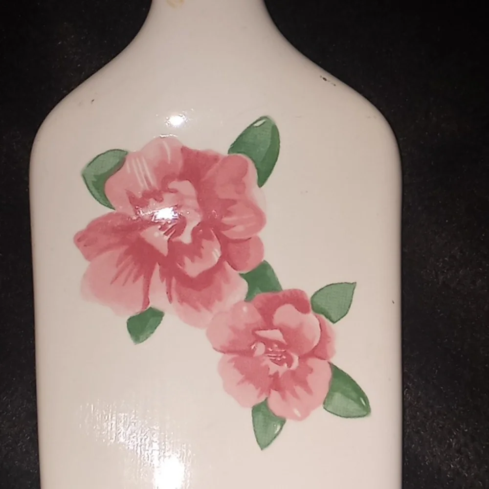 Vintage S.H.I. Porcelain Floral Pie Cake Cutter Serving Utensil Made in Japan